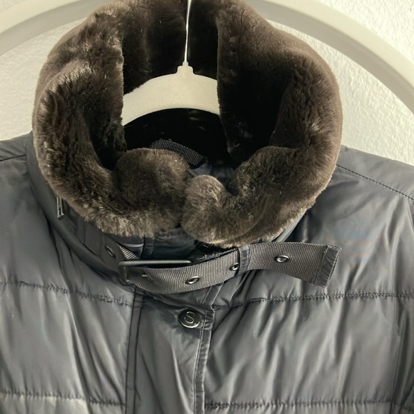 S 13/NYC black puffy jacket w faux fur collar size small, excellent condition - Picture 2 of 8